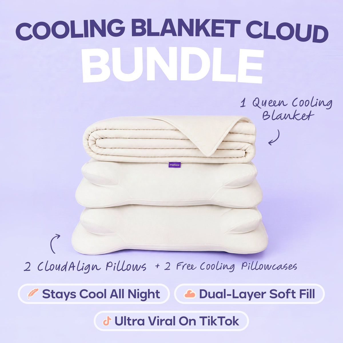 CloudCool™ Cooling Comforter + 2 CloudAlign Pillows